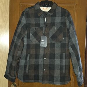 Bass Men's Checkered Jacket - Black and Brown